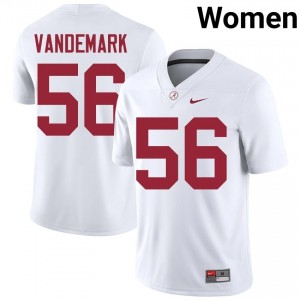 Geno VanDeMark #56 White Women Stitched Jersey | Officially Licensed Alabama High School Football Gear 21579768