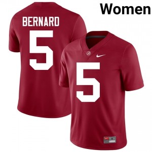 Crimson #5 Germie Bernard Women Embroidery Jersey | Roll Tide Classic Player Football Edition 97696207