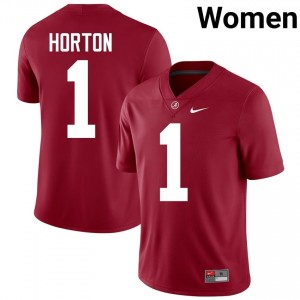 Crimson #1 Isaiah Horton Women Embroidery Jersey | Roll Tide Limited High School Football Edition 95599145
