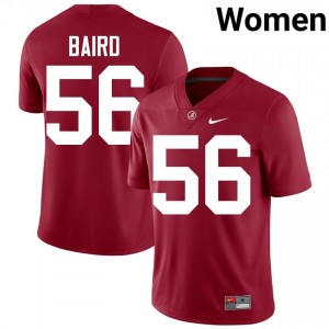Crimson #56 JD Baird Women Embroidery Jersey | Alabama Alumni High School Football Edition 43830095