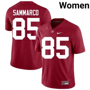Crimson #85 Jack Sammarco Women Embroidery Jersey | Alabama Crimson Tide Elite NCAA Football Edition 46117460