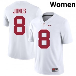 Julio Jones #8 White Women Stitched Jersey | Premium Alabama NCAA Football Gear 43662178
