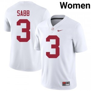 Keon Sabb #3 White Women Stitched Jersey | Pro-Grade Bama University Football Gear 97504517