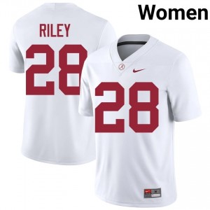 Kevin Riley #28 White Women Stitched Jersey | Limited Roll Tide High School Football Gear 33038085