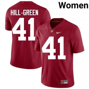 Crimson #41 Nikhai Hill-Green Women Embroidery Jersey | Alabama Exclusive College Football Edition 27685993