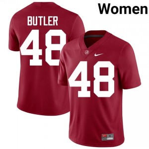 Crimson #48 Prince Butler Women Embroidery Jersey | Alabama Crimson Tide Gameday College Football Edition 92212010