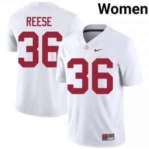 QB Reese #36 White Women Stitched Jersey | Exclusive Alabama Crimson Tide College Football Gear 55598465