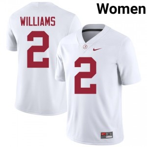 Ryan Williams #2 White Women Stitched Jersey | Classic Roll Tide Player Football Gear 85710659