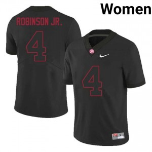 Alabama Brian Robinson Jr. #4 Black Women High School Jersey | Alumni Stitch Football Uniform 57780640