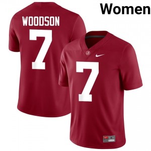 Crimson #7 Caleb Woodson Women Embroidery Jersey | Roll Tide Limited High School Football Edition 34395789