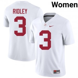 Calvin Ridley #3 White Women Stitched Jersey | Classic Roll Tide Player Football Gear 71616819