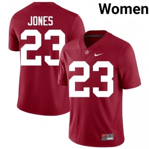 Crimson #23 Cayden Jones Women Embroidery Jersey | Bama Iconic College Football Edition 78893353