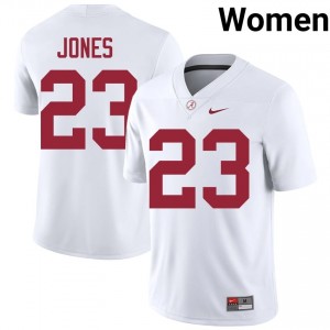 Cayden Jones #23 White Women Stitched Jersey | Essential Roll Tide NCAA Football Gear 12616654