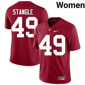 Crimson #49 Ethan Stangle Women Embroidery Jersey | Alabama Crimson Tide Gameday College Football Edition 43813904