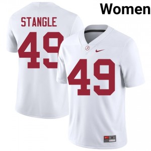 Ethan Stangle #49 White Women Stitched Jersey | Premium Alabama NCAA Football Gear 55652465
