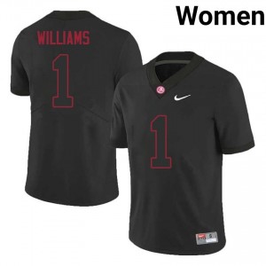 Crimson Tide Jameson Williams #1 Black Women College Jersey | Gameday Stitch Football Uniform 54954254