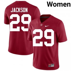 Crimson #29 Jaron Jackson Women Embroidery Jersey | Alabama Crimson Tide Fresh Player Football Edition 64656817
