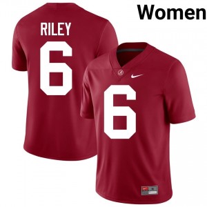 Crimson #6 Kevin Riley Women Embroidery Jersey | Alabama Officially Licensed High School Football Edition 76481688