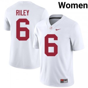 Kevin Riley #6 White Women Stitched Jersey | Pro-Grade Bama University Football Gear 97551437