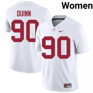 Lorcan Quinn #90 White Women Stitched Jersey | Exclusive Alabama Crimson Tide College Football Gear 71491798