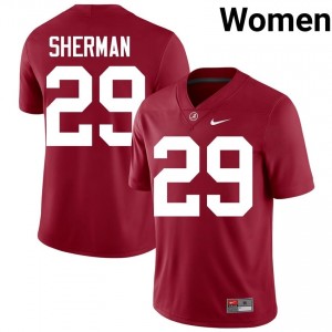 Crimson #29 Nick Sherman Women Embroidery Jersey | Alabama Crimson Tide Officially Licensed High School Football Edition 80265223