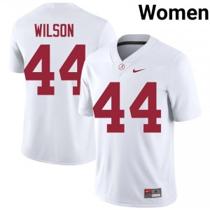 Nolan Wilson #44 White Women Stitched Jersey | Genuine Roll Tide College Football Gear 38922186