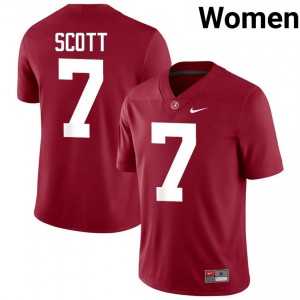 Crimson #7 Rico Scott Women Embroidery Jersey | Crimson Tide Gameday College Football Edition 54300586
