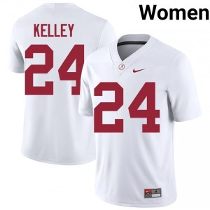 Rihyael Kelley #24 White Women Stitched Jersey | Essential Roll Tide NCAA Football Gear 69334138