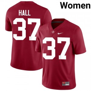 Crimson #37 Tailan Hall Women Embroidery Jersey | Bama Official University Football Edition 10372726