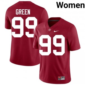 Crimson #99 Terrance Green Women Embroidery Jersey | Crimson Tide Gameday College Football Edition 24813340