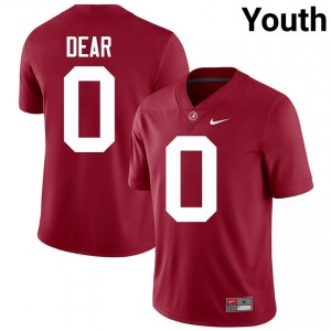 Crimson #0 AK Dear Youth Embroidery Jersey | Crimson Tide Gameday College Football Edition 58126021