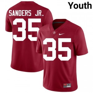 Crimson #35 Abduall Sanders Jr. Youth Embroidery Jersey | Alabama Exclusive College Football Edition 61423571