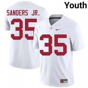 Abduall Sanders Jr. #35 White Youth Stitched Jersey | Pro Cut Bama NCAA Football Gear 61211468