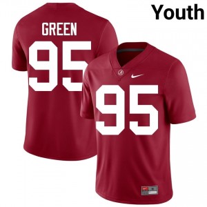 Crimson #95 Anderson Green Youth Embroidery Jersey | Roll Tide Genuine College Football Edition 44816076