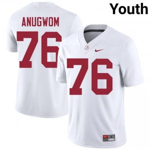 Arkel Anugwom #76 White Youth Stitched Jersey | Classic Roll Tide Player Football Gear 40357319
