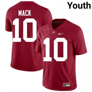Crimson #10 Austin Mack Youth Embroidery Jersey | Alabama Officially Licensed High School Football Edition 67917815