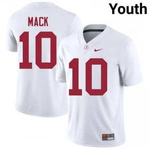 Austin Mack #10 White Youth Stitched Jersey | Pro-Grade Bama University Football Gear 92746190