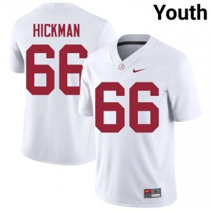 Baker Hickman #66 White Youth Stitched Jersey | Iconic Alabama College Football Gear 57024787