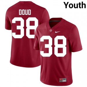 Crimson #38 Blake Doud Youth Embroidery Jersey | Alabama Pro Cut NCAA Football Edition 81709906
