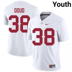 Blake Doud #38 White Youth Stitched Jersey | Classic Roll Tide Player Football Gear 63422329