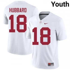 Bray Hubbard #18 White Youth Stitched Jersey | Classic Roll Tide Player Football Gear 68091858