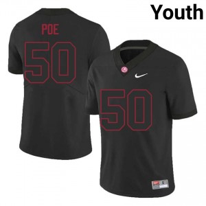 Alabama Crimson Tide Casey Poe #50 Black Youth College Jersey | Exclusive Swen Football Uniform 31125586