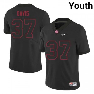 Alabama Crimson Tide Cole Davis #37 Black Youth Player Jersey | Fresh Stitch Football Uniform 14287767