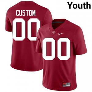 Crimson #00 Custom Youth Embroidery Jersey | Roll Tide Essential NCAA Football Edition 19237891
