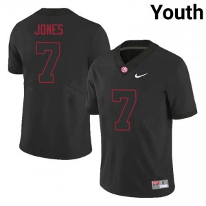 Alabama DaShawn Jones #7 Black Youth NCAA Jersey | Pro Cut Stitch Football Uniform 23285672