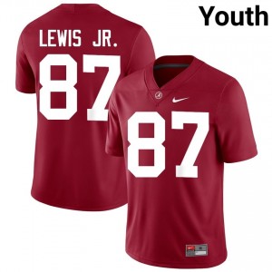 Crimson #87 Danny Lewis Jr. Youth Embroidery Jersey | Alabama Crimson Tide Fresh Player Football Edition 50749932
