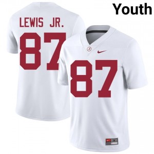 Danny Lewis Jr. #87 White Youth Stitched Jersey | Officially Licensed Alabama High School Football Gear 35440101