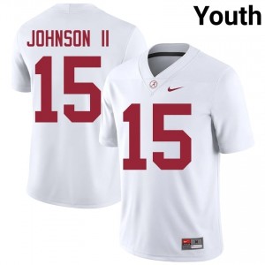 Duke Johnson II #15 White Youth Stitched Jersey | Exclusive Alabama College Football Gear 39293707