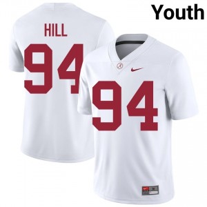 Edric Hill #94 White Youth Stitched Jersey | Iconic Bama College Football Gear 39962683