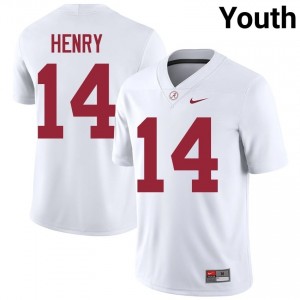 Fatutoa Henry #14 White Youth Stitched Jersey | Premium Alabama NCAA Football Gear 73613494